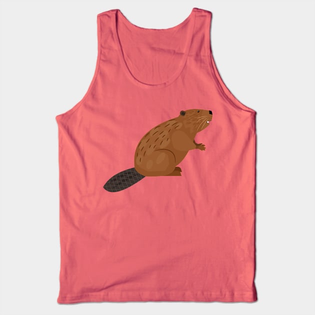 Beaver Tank Top by JunkyDotCom